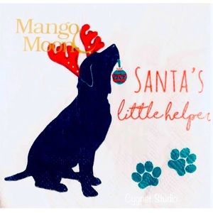 Mango Moon Santa's Little Helper Cocktail Beverage Napkins, 40 ct